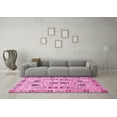 thumbnail image 3 of Ahgly Company Indoor Rectangle Abstract Pink Modern Area Rugs, 5' x 8', 3 of 4