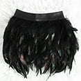 thumbnail image 5 of MORTTIC Women's Unique Faux Feather Mini Skirt Gothic Style Irregular Hem Summer Party Cocktail Skirt Black，S, 5 of 7