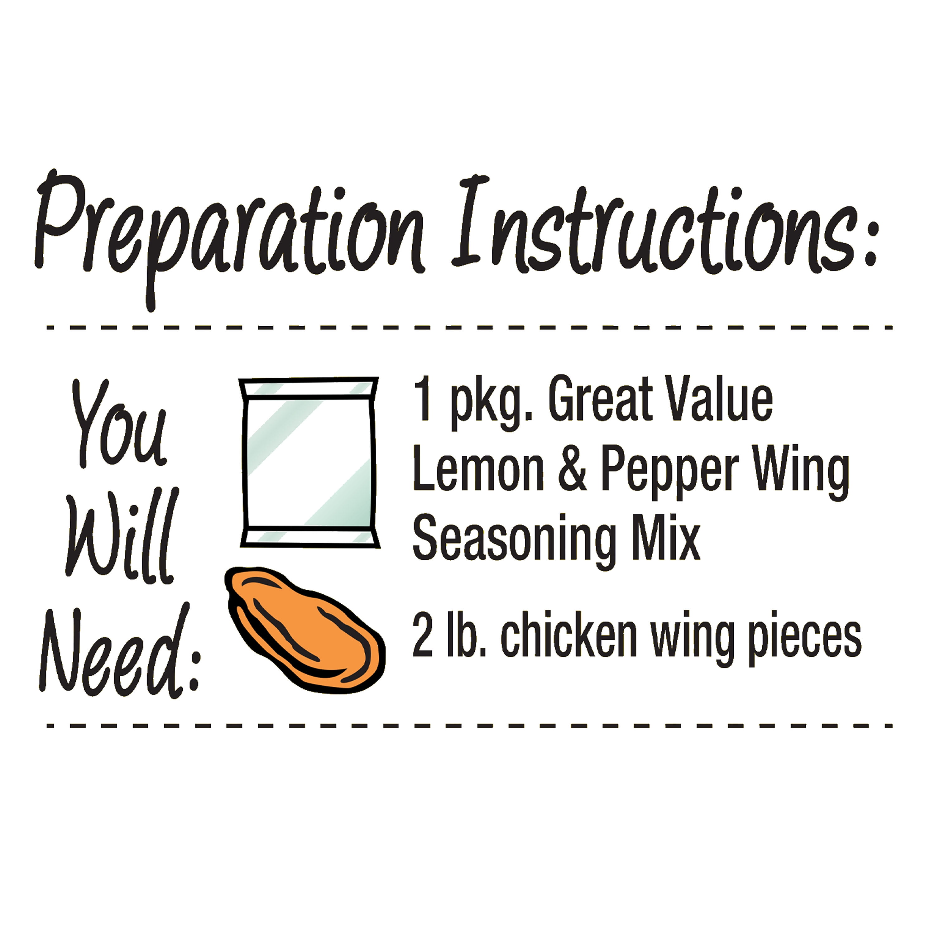 Great Value Lemon & Pepper Wing Mix, 1.5 oz