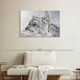 thumbnail image 2 of Elephant Stock Snow Leopard In Blizzard Wall Art - Horizontal Canvas Wall Art - Living Room Wall Decor - Animal Canvas - Blue And Black Decor - 36" x 24", 2 of 8