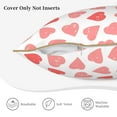 thumbnail image 5 of Kll Pink Hearts1 Decorative Throw Pillow Covers Velvet Soft For Couch Sofa Bedroom Living Room Outdoor -18"X18", 5 of 8