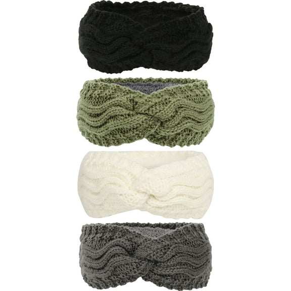 Headbands for Women Cable Crochet Turban Ear Warmer Headband Gifts