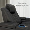 thumbnail image 4 of Seatcraft Virtuoso LT Zero-Gravity HeatZero Italian Leather Home Theater Seating, Heat & Massage, Power Headrest, Power Recline, Row of 3, Black, 4 of 9