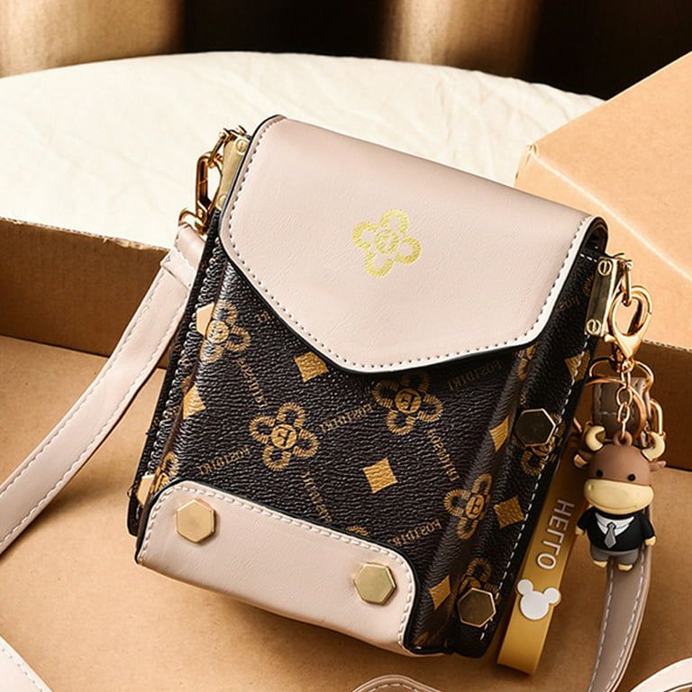 Small Crossbody Bags for Women Leather Shoulder Cellphone Purses  Wallet,Printed coffee，G141647 