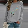 thumbnail image 2 of Fesfesfes Sweatshirt for Women O-Neck Printing Loose Casual Fashion Long Sleeve Hedging Hoodie Tops, 2 of 5