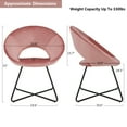 thumbnail image 5 of Duhome Elegant Lifestyle Velvet Accent Chair with Metal Legs Upholstered Vanity Chair Modern for Living Room Bedroom Pink, 5 of 6