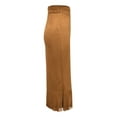 thumbnail image 6 of QHFBli Women's Fringe Trim Suede Skirt High Waisted Pencil Dressy Fall Winter Midi Long Skirt, 6 of 6