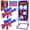 Red & Blue, variant on Aogsiyt Shooting Toy Set for Kids with Spider Target, 2 Air Pump Launchers & 24 Foam Balls, Indoor Outdoor Action Games, Birthday Gifts for Boys Age 3-12