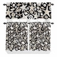 thumbnail image 2 of Kitchen Window Curtains Valance and Tier Set, Abstract Marine Life Starfish Rod Pocket Tier Curtain Valance Set, Summer Conch Beach Light Filtering Cafe Curtains for Bedroom Living Room, 2 of 9