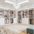 thumbnail image 6 of Homieasy 114.6'' Wide Closet Organizer with 8 Drawers and 4 Hanging Rods, 4-Piece Closet System for Storage, White, 6 of 7