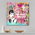 thumbnail image 5 of IDEA4WALL Canvas Print Wall Art Audrey Hepburn Banksy Spray Paint Portrait Graffiti & Street Art Abstract Illustrations Modern Art Decorative Bohemian Multicolor for Rooms - 12"x12", 5 of 5