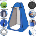 thumbnail image 6 of Up Privacy Tent, Outdoor Privacy Shower Tent Portable Changing Room Camping Toilet with Carry Bag, Foldable Privacy Shelter Dressing Room Bathroom Toilet Shower Tent for Camping, Blue, 6 of 11