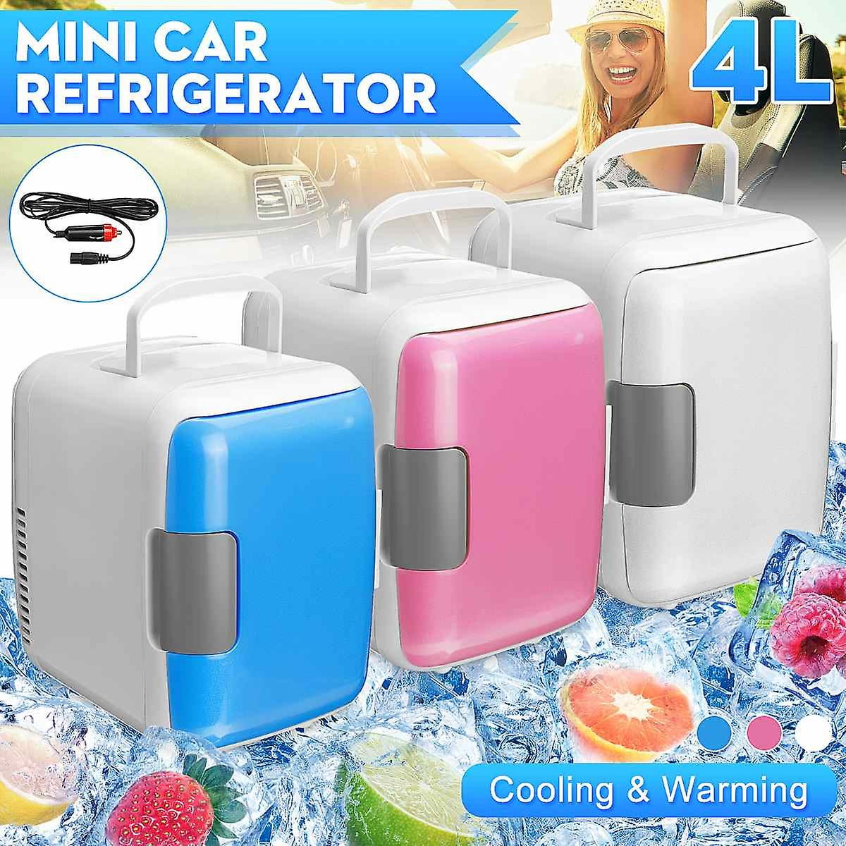 4L Mini Fridge Car Home Dual Use 12V Cooler Heater Travel Refrigerator