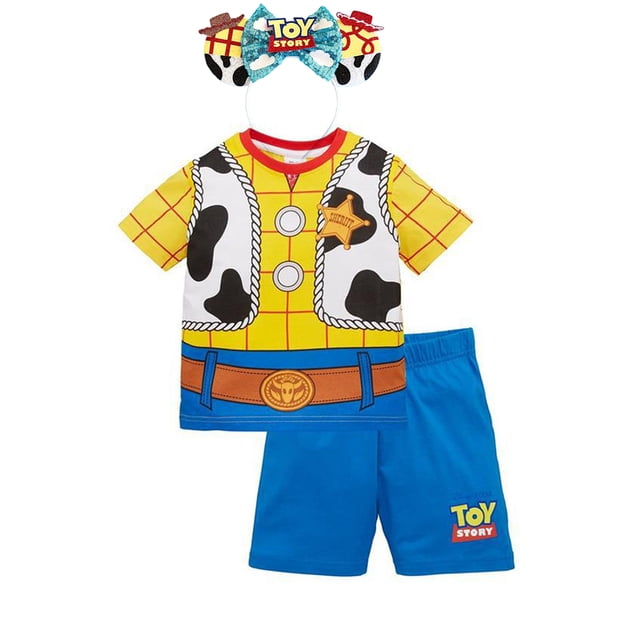 Conjunto de 2 piezas para niños, ropa fina con estampado de Toy Story de Disney, camiseta y pantalones de Woody Jessie, jersey de primavera, pijama de Buzz Lightyear