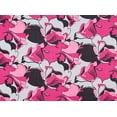 thumbnail image 2 of Zelouf Silky Knit Print  , Sewing, DIY, Crafts Fabric by the Yard, 933 Blk/fush, 10 Yard, 2 of 2