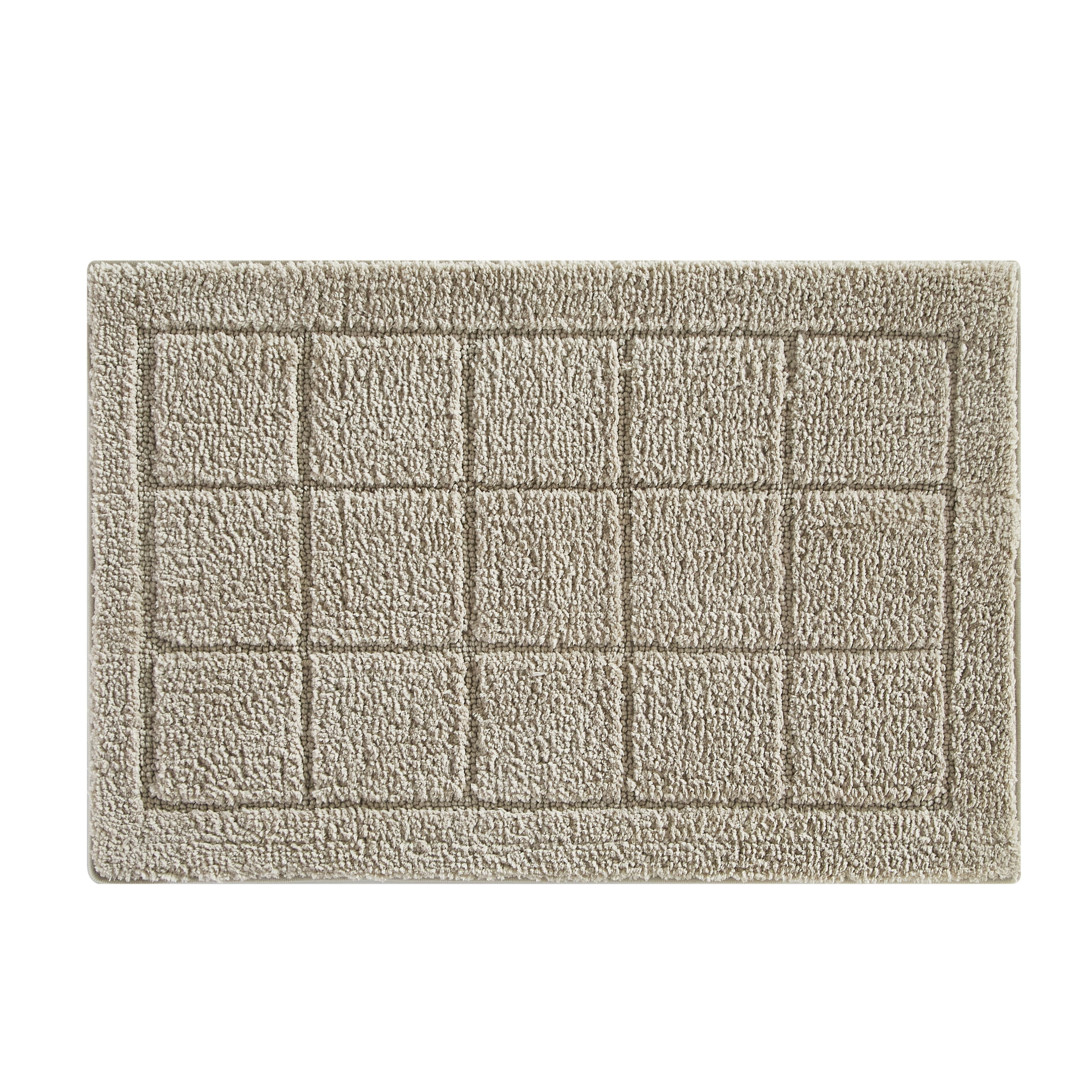 Mainstays 15-Piece Taupe Textured Bathroom Set – Textured Shower Curtain, Bath Rugs & Hooks, Washable Fabric