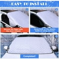 thumbnail image 4 of Protección solar para coche, parabrisas delantero, cubierta magnética para parabrisas, protección UV para verano, invierno, contra nieve, hielo, escarcha, polvo, sol, plegable, extraíble, 4 of 4