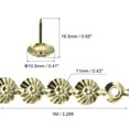 thumbnail image 2 of Uxcell 5Pack 1Meter Flower Upholstery Tacks Strips Trim Sofa Decorative Nails, Gold, 2 of 5