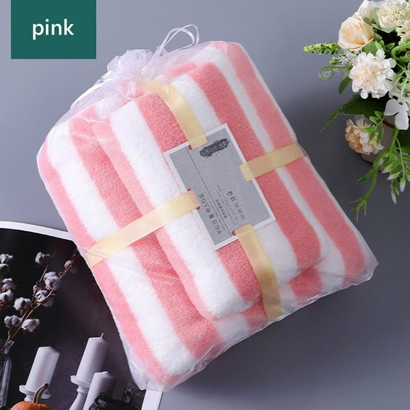 Serviette de Bain et Serviette pour le Visage en Coton 2-en-1 Ensemble de 2 Serviettes Douces