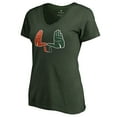 thumbnail image 2 of Women's Green Miami Hurricanes Hometown Collection V-Neck T-Shirt, 2 of 3