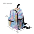 thumbnail image 3 of FORMRS School Backpack with Front Zippered Pocket 12" Student Travel Daypack, Watercolor Ice Cream Pattern, 3 of 6