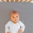 thumbnail image 4 of The Peanutshell Grey Moon & Stars Fitted Crib Sheet Set, Unisex 4 Pack Celestial Print, Grey & White, 4 of 4