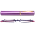 thumbnail image 1 of MAGIMODAC Lunettes de Lecture de Poche Compactes Hommes Femmes Lunettes en Métal avec Étui (Violet, +3.5), 1 of 5