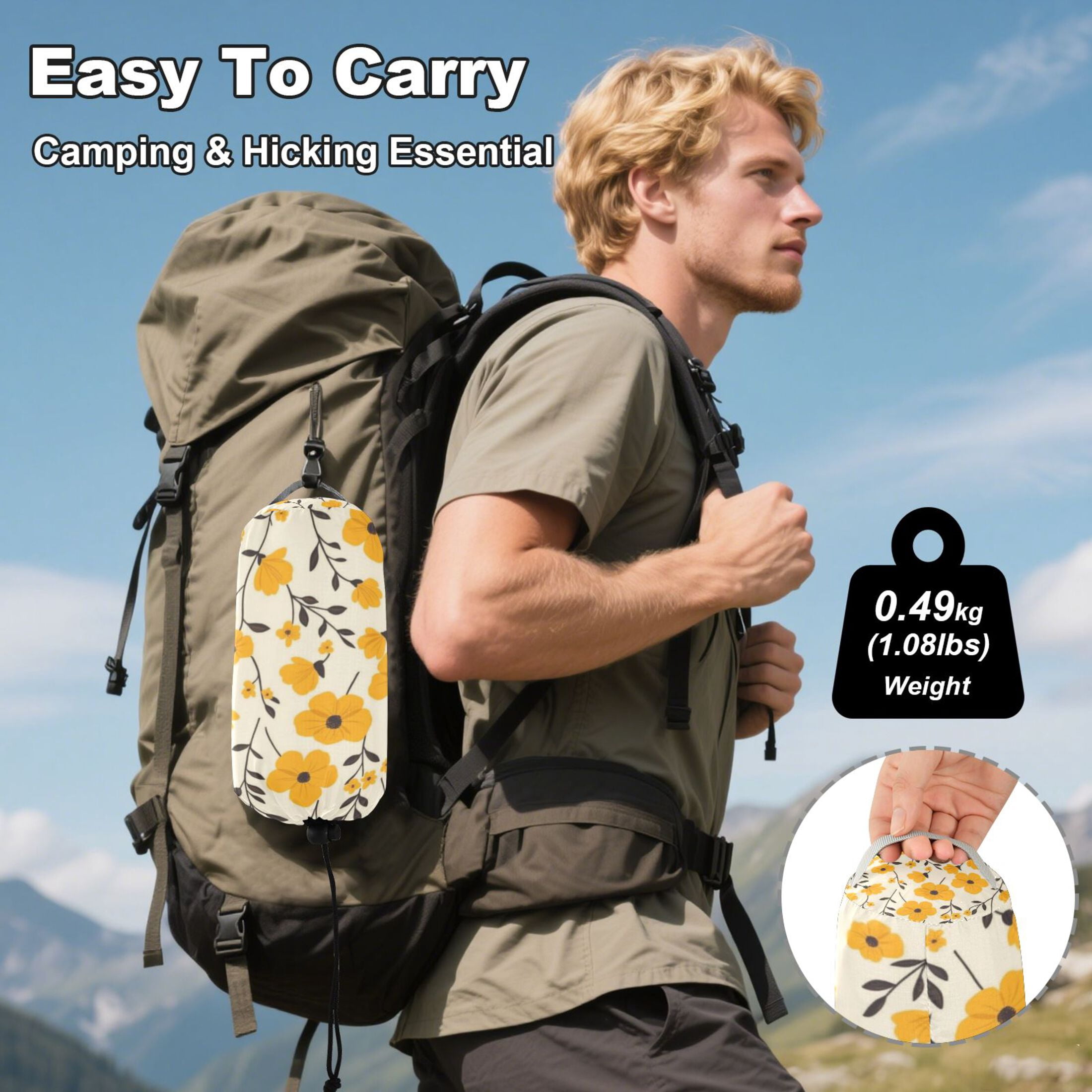 Hammock Camping Hammock Nylon Portable Hammock Travel Camping Hammock Lovely Yellow Flowers