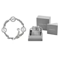 thumbnail image 4 of Michael Kors Women's Stainless Steel Chain Bracelet with Crystal Accents SILVER CIRCLE LOGO, 4 of 5