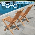 thumbnail image 6 of SUNNYOUTDOOR 2 Pack Golden Teak Wood Outdoor Folding Chair Patio Solid Teak Folding Dining Chair Balcony Garden Patio, 6 of 6