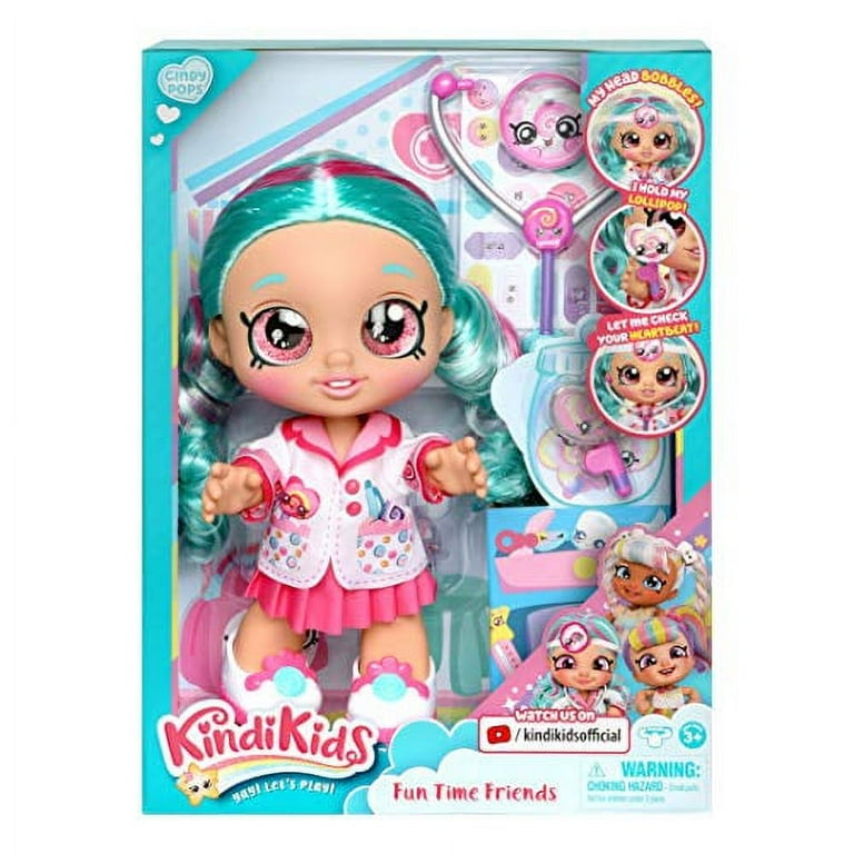 Kindi Kids Fun Time 10 Inch Doll, Dr Cindy Pops with Stethoscope and  Shopkins Inspired Lollipop| Changeable Clothes and Removable Shoes | for  Ages 3+