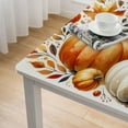 thumbnail image 4 of HAOXIT Fall Pumpkin Waterproof Thanksgiving Table Cloth Spillproof Washable White Table Cover for Kitchen Dining Tabletop Decoration Outdoor Picnic 44''x44'', 4 of 7