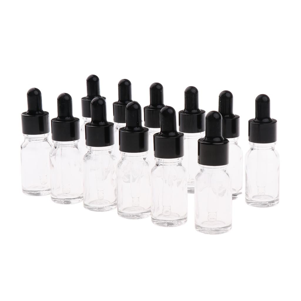 12Pcs 15ml Empty Dropper Bottle In Refillable Drop Liquid Vial