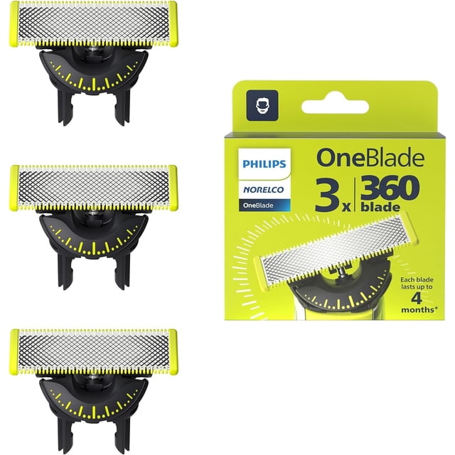 Navaja Philips OneBlade 360 Flex Blade, paquete de 3