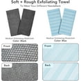thumbnail image 3 of 2-Pack Exfoliating Shower Towel, 39.3*10.2In Back and Body Scrubbers, Quick-Drying Eco-Friendly Washcloth for Gentle Exfoliation on Sensitive Skin, 3 of 11