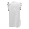thumbnail image 4 of Women's Casual T Shirt Solid Color V Neck Pullover Ruffled Edge Sleeve Top For Women Long Sleeve Shirts for Women Trendy Summer T Shirts Workout Tee Shirts Women Casual T Shirt for Women Womens, 4 of 5