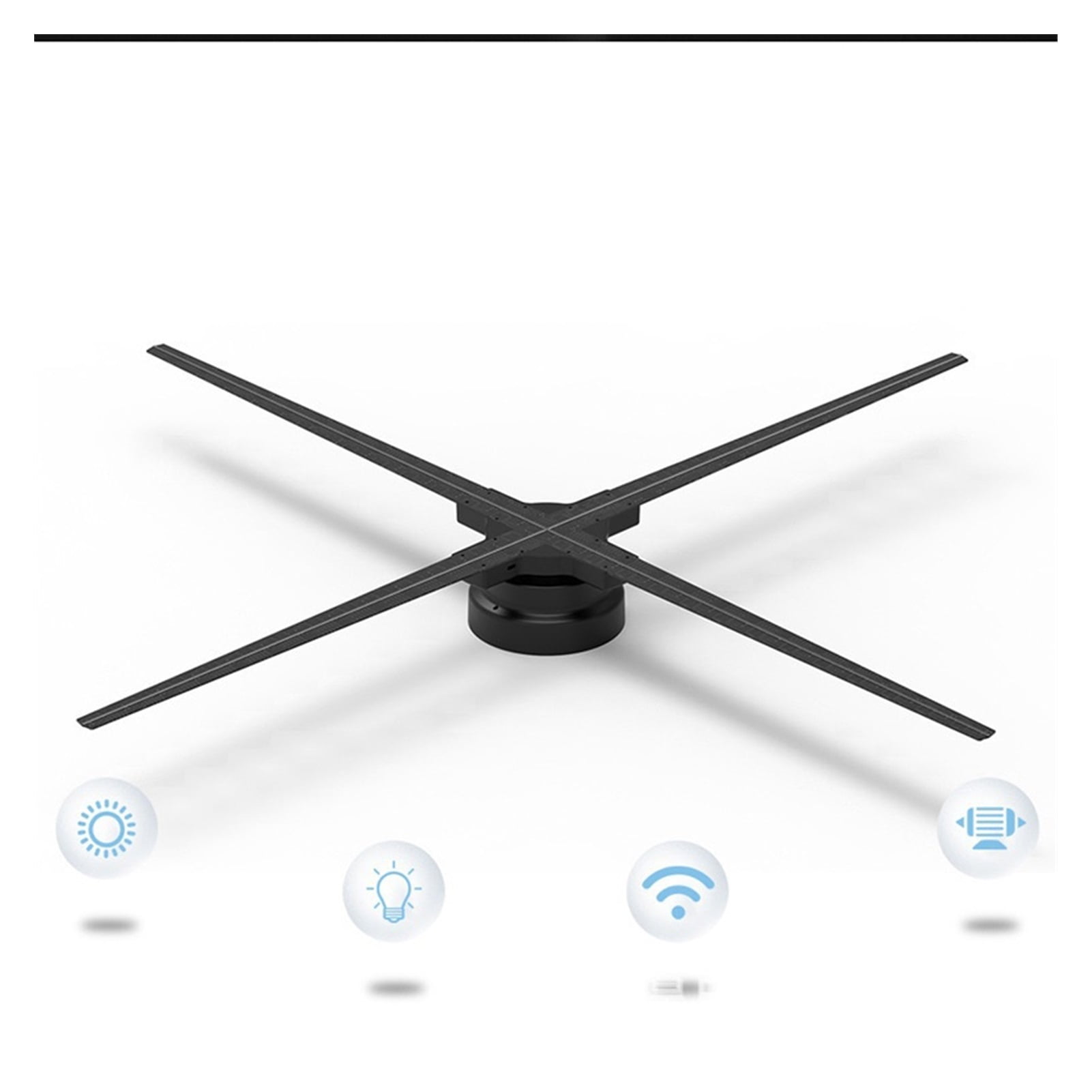 3D Hologram, Fan Advertising Machine Naked Eye 3D Holographic Projection Stereo Imaging 70 Wall-mounted Aerial Floating Imaging Party decorations Ideal Advertising Tool