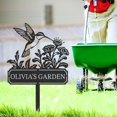 thumbnail image 6 of KAINSY Personalized Garden Metal Sign, Custom Garden Stake, Hummingbird Yard Stake, Customized Name Sign for Outdoor, Outdoor Gardening Decor Gifts for Gardeners(10inches), 6 of 9