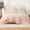 Pink, variant on 3-Piece Twin Size Comforter Set ,Pink Ruffle Bedding Set with 1(68"x90") Comforter and 2(20"x26") Pillow Shams, Soft Washed Brushed Microfiber