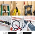 thumbnail image 6 of 2Pcs Heavy Duty Garage Storage Hooks Hangers with Carabiner Clips Multi-Purpose Hanging Straps for Ladder Hose Tools Bags and Equipment, 6 of 6