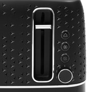 Haden Starbeck 4 Slice Wide Slot Stainless Steel Toaster, Black & Chrome
