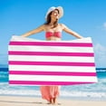 thumbnail image 2 of JeashCHAT Stripe Beach Towel Large Beach Towel Soft Super Absorbent Pool Travel Bath Swimming Camping Towel for Adults Men Women, 55" x 28", 2 of 6