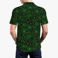 thumbnail image 5 of Rocae Green Bright Web with Spiders for Men's Short Sleeve Polo Shirt, Quick Drying Performance Moisture Wicking Sports Men's Golf Shirt XX-Large, 5 of 9