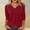 Wine, variant on QUNYINEY Womens Tshirts Casual Solid V Neck 3/4 Sleeve Tops Soft Loose Pullover Shirts