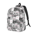 thumbnail image 4 of Geaub cats group durable canvas backpack: stylish, lightweight, and spacious with adjustable straps, 4 of 7