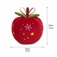 Window Height Bookcase Christmas Eve Plush Apple Hanging Ornament, Cozy Fabric Holiday Accent ...