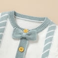 thumbnail image 2 of Baby Romper 100%Cotton Knitted Newborn Boy Jumpsuit Outfit Fashion Tie Infant Toddler Clothing Girl Suspenders One Piece Overall, 2 of 6