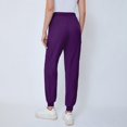 thumbnail image 4 of Minjewel Women's Asymmetric Collar Short Sleeve Scrubs for Women Set with Pockets, Stylish & Functional Scrub Set for Healthcare Workers,Purple S, 4 of 8