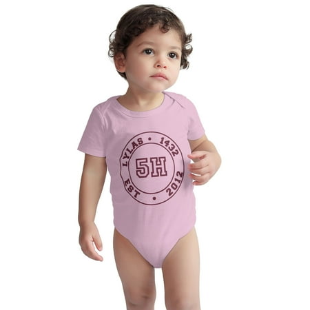 

Fifth Baby Onesie Harmony Toddler Baby Boys Girls Short-Sleeve Bodysuits Cotton Romper Pink 18 Months