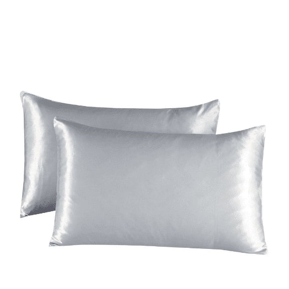 Fnyoxu Satin Pillowcase Set of 2 - King Size 20x36 Inch with Envelope Closure for Hair Care, Skin Protection & Cooling Comfort